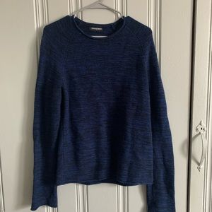 American apparel black/blue cotton marled sweater